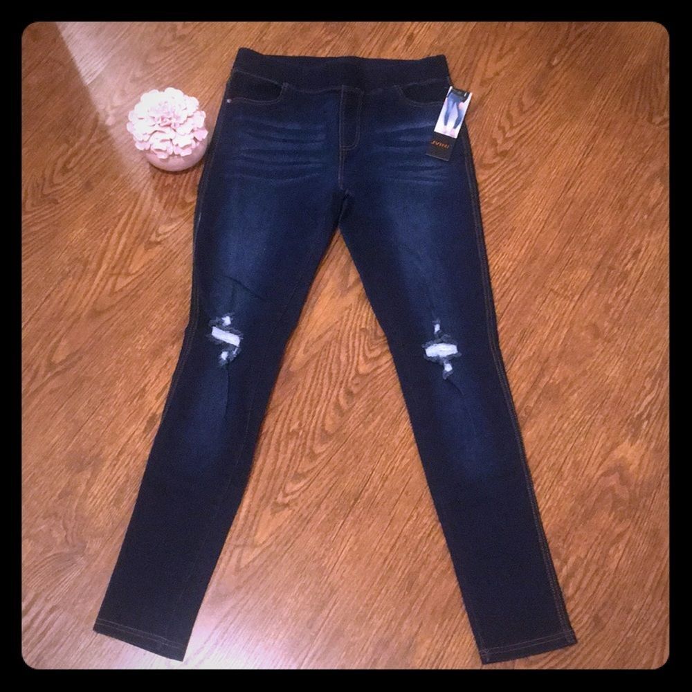Jvini Fashion Jeggings Distressed Medium Stretch Pull-On